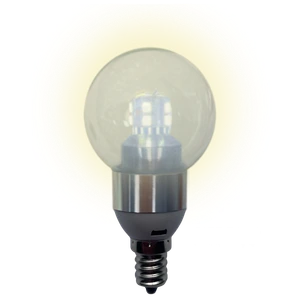 Transparent warm light bulb.