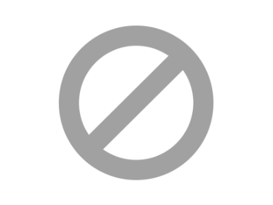 Sign icon of none.