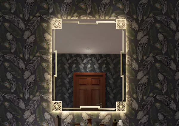 A mirror with customed pattern in dubai